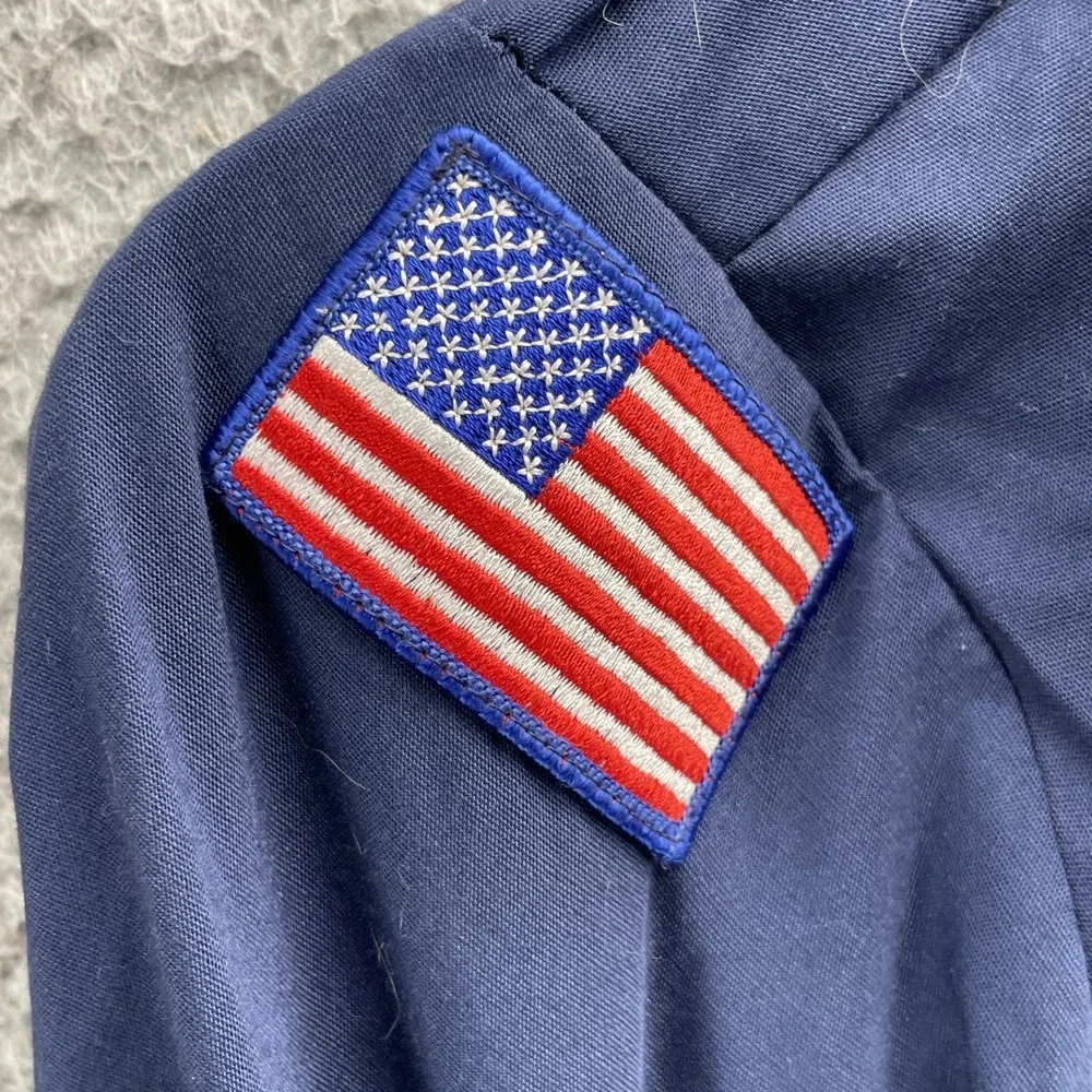 Vintage Boy Scouts of America Shirt Youth Boys Medium BSA Patches Uniform USA